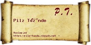 Pilz Tünde névjegykártya